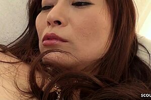 big nipples asian woman talks through intense orgasm with vibrator on clit