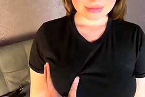 real very cute homemade video with a beautiful girl enjoying a quiet evening at home