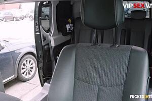 Hot blondie lola taylor rides big cock in backseat