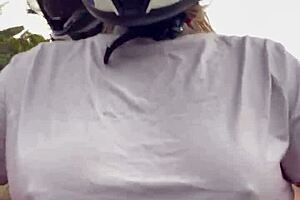 motogirl asks passenger to pinch nipples on bike ride