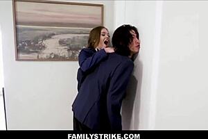 blonde teen with girlfriend then join in