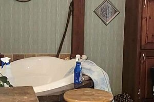 Darcy experiences intense cumming at home