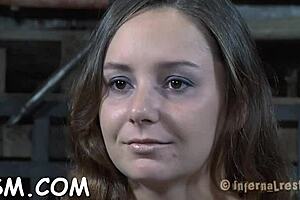 Restrained Hotty Suffers Under Hard Toy Playing!