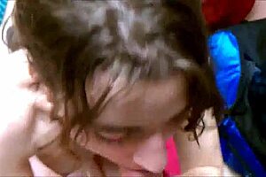 A Young Woman Receives Detailed Facial Cumshot