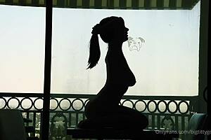 Watch Bigtittygothegg Ride That Silhouette Dildo With Her Big Ass