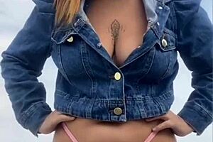 Exhibitionists flashing on the beach, teasing the crowd