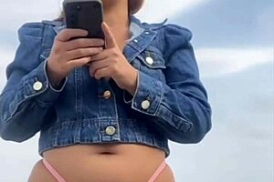 Exhibitionists flashing on the beach, teasing the crowd