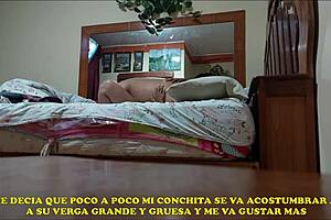 Young woman sucks thick 54-year-old cock intensely