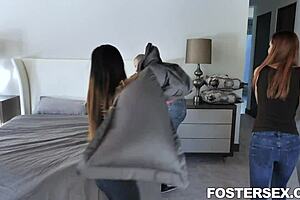 Bondage Sub Tied To Stairs To Suck Dom's Cock