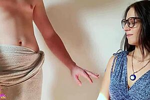 She Keeps Me Company While I'm Masturbating, And She's Thrilled When I Cum All Over Her Big Tits 😘