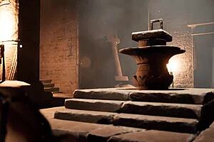 An ancient ritual with a totem and lara croft's butt in hentai game unreal engine