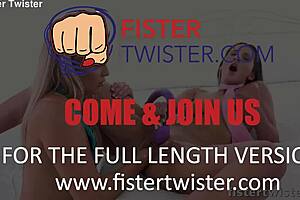 fistertwister - laura and cayla explore intense lesbian play