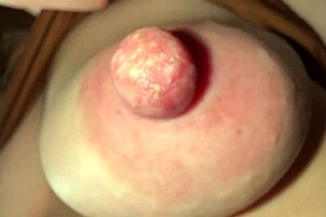 girl's amazing suckable milky nipples cum