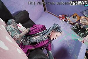 tattoo model livestream with anal masturbation toys