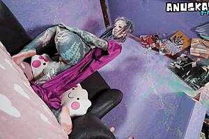 tattoo model livestream with anal masturbation toys