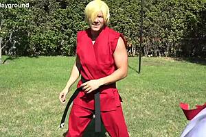 Jade Kush As Chun Li Gets Fucked By Two Big Cocks - Street Fighter Porn Cosplay Parody