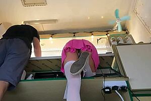 I Couldn't Resist Kissing Her At Work When She Bent Over The Counter