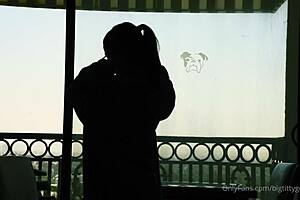 Watch Bigtittygothegg Ride That Silhouette Dildo With Her Big Ass