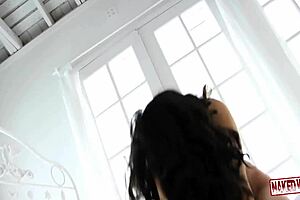 intriguing view of nadia altero, fierce iranian brunette nudist relaxing on the beach