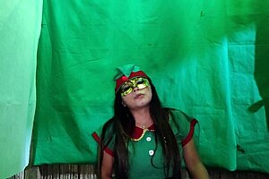 intense craving: naughty christmas elf wants big cock in latin pussy