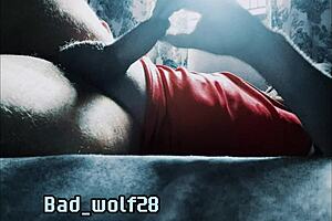 Athletic student massages and masturbates hard cock