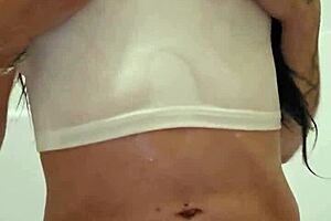 look at emy angel posing in her wet t-shirt, it's so revealing