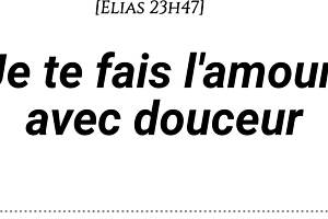 We make love gently with tenderness and passion