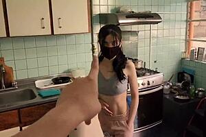 I fucked the service employee in the kitchen