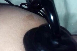 Jimena Simpson- Tranny Fucking Black Dildo