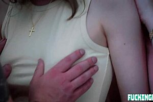 innocent melody marks receives subtle guidance from mature woman in reality setting