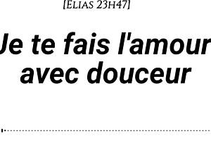 We make love gently with tenderness and passion