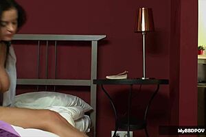 feeling pleasure, candy alexa shoves glass dildos in her ass for teasing