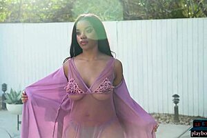 Two amazing ebony models Selene Kitt and Mimi Desuka show off for Playboy