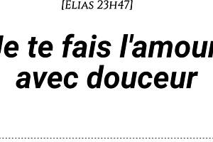 We make love gently with tenderness and passion