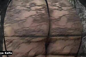 she makes me horny after shower with big round ass and tits