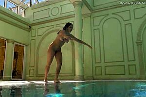 Diana Rius With Hot Tits Touches Body Underwater