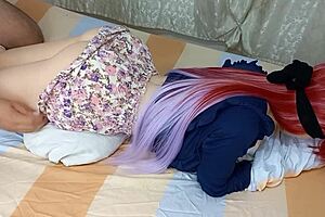 Virgin dancer seduces with miniskirt highlighting nice ass and tight pussy.