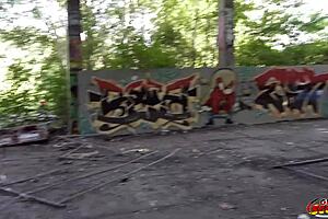 German Scout Risks Anal Sex Casting With Freckled Redhead Tattoo Model At Public Lost Place