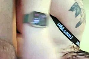 Tug life candid sandra jerks cock over big natural tits