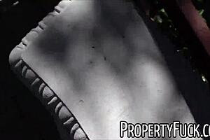 Young black real estate agent tricked into pov blowjob and hardcore fucking outdoors