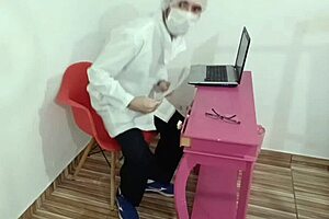 Gynecologist Examines With Intense Sex