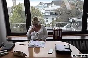 Boris schwarz blonde secretary fucks office passionately