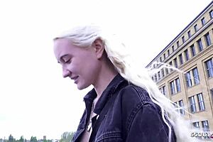 german scout picks up skinny blonde teen for casting fuck in berlin