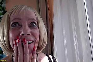 big belly 72 years old granny loves anal