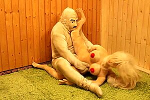 Blonde And Ebony Fuck Dolls Take Turns In Anal By Black Stud