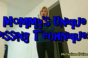 Blonde MILF Shows Unique Pissing Techniques