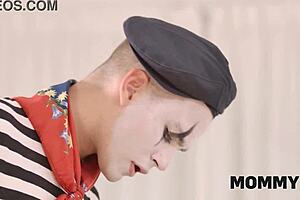 Pantomime Pounding with Mature Sideways Action