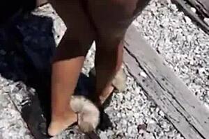 Fisherman finds stripper on the run and gives her a shower of dirtymoufpiece?