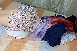 Virgin dancer seduces with miniskirt highlighting nice ass and tight pussy.