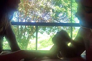 Guy Fucks Girlfriend and Cousin in Sexy Threesome